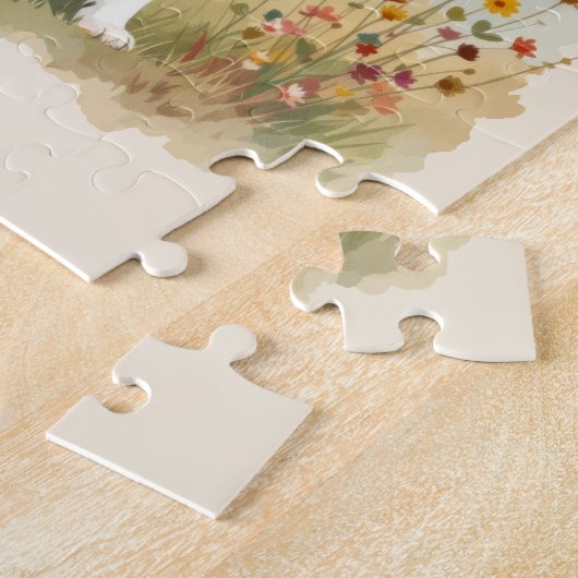 Australian Shepherd Dog Merle Long Tail ジグソーパズル (側面)