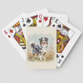 Australian Shepherd Dog Merle Long Tail トランプ (裏面)