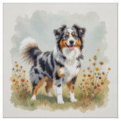 Australian Shepherd Dog Merle Long Tail ファブリック (見本)