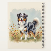 Australian Shepherd Dog Merle Long Tail プランナー手帳 (裏面)
