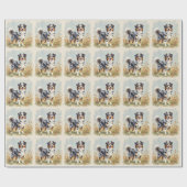 Australian Shepherd Dog Merle Long Tail ラッピングペーパー (フラット)