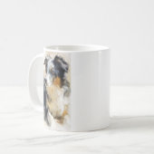 Australian shepherd dog portrait コーヒーマグカップ (正面左)