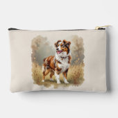 Australian Shepherd Dog Red Merle Aussie アクセサリーポーチ (裏面)
