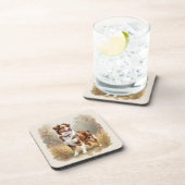 Australian Shepherd Dog Red Merle Aussie コースター (右側)