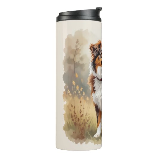 Australian Shepherd Dog Red Merle Aussie タンブラー (回転左)