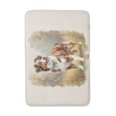 Australian Shepherd Dog Red Merle Aussie バスマット (正面縦)