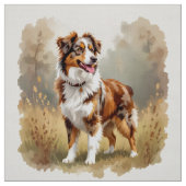 Australian Shepherd Dog Red Merle Aussie ファブリック (見本)