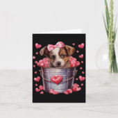 Australian Shepherd Dog Valentines Puppy Love Hear カード (正面)