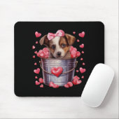 Australian Shepherd Dog Valentines Puppy Love Hear マウスパッド (マウス)