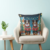 Australian Shepherd Dogs Christmas Snow Holiday クッション (椅子)