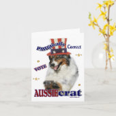 Australian Shepherd Giftノートカード カード (黄色い花)