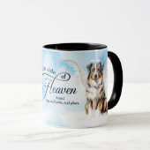 Australian Shepherd Heaven Personalized Memorial マグカップ (正面右)