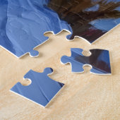 Australian Shepherd Herding Snowballs with Santa ジグソーパズル (側面)