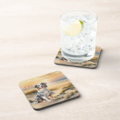 Australian Shepherd in a Beach Cove コースター (右側)