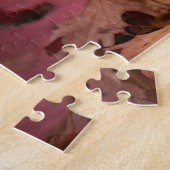 Australian Shepherd  in Autumn Leaves Fall Inspire ジグソーパズル (側面)