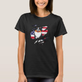 Australian Shepherd Inside scratch Flag 4th Of Jul Tシャツ (正面)