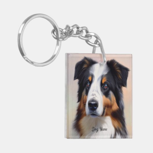 Australian Shepherd Kopf -  キーホルダー (正面左)