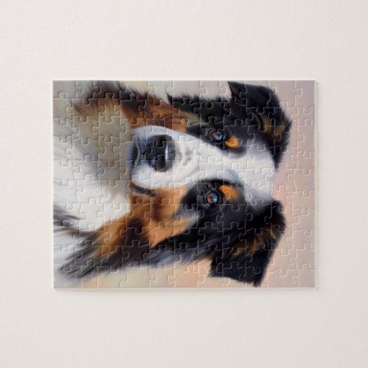 Australian Shepherd Kopf -  ジグソーパズル (横)