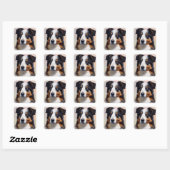 Australian Shepherd Kopf -  スクエアシール (シート)