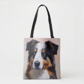 Australian Shepherd Kopf - トートバッグ (正面)