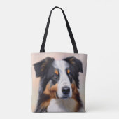 Australian Shepherd Kopf - トートバッグ (裏面)