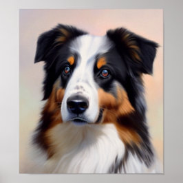Australian Shepherd Kopf -  ポスター