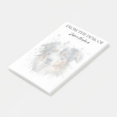 Australian Shepherd Lover Monogrammed Dog ポストイット (アングル)