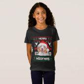 Australian Shepherd Merry Woofmas Dog Christmas Tシャツ (正面フル)