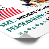 Australian Shepherd Origin Funny Aussie Dog Lover  ポスター (角)