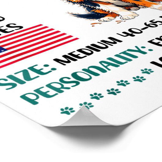 Australian Shepherd Origin Funny Aussie Dog Lover  ポスター (角)