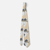Australian Shepherd Painting - Original Dog Art ネクタイ (裏面)
