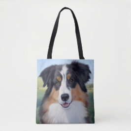 Australian Shepherd Portrait  -  トートバッグ