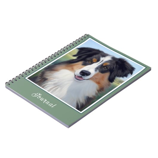 Australian Shepherd Portrait  -  ノートブック (左側)