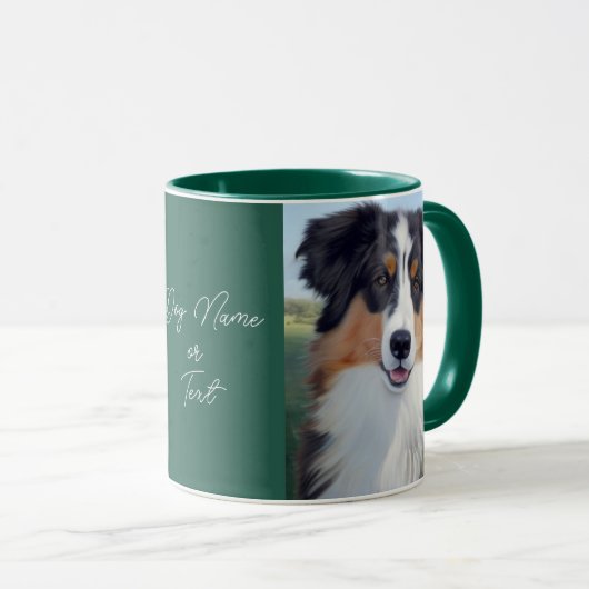 Australian Shepherd Portrait - マグカップ (正面右)
