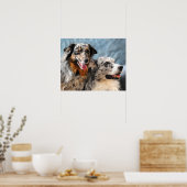 Australian Shepherd Portrait Fine Art Print ポスター (キッチン)