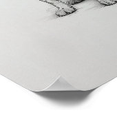 Australian Shepherd Print, Aussie Dog Sketch, PRIN ポスター (角)