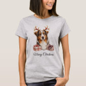 Australian Shepherd Reindeer Shepherd Tシャツ (正面)