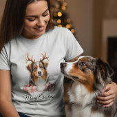 Australian Shepherd Reindeer Shepherd Tシャツ