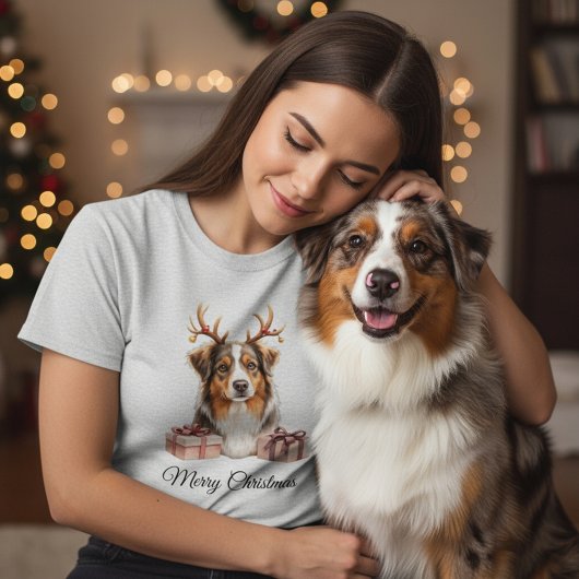 Australian Shepherd Reindeer Shepherd Tシャツ