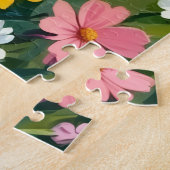 Australian Shepherd Spring Wildflower Dog ジグソーパズル (側面)