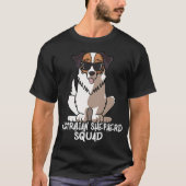 Australian Shepherd Squad With Sunglasses Funny ba Tシャツ (正面)
