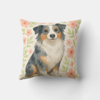 Australian Shepherd Throw Pillow Gift for Dog Love クッション