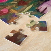 Australian Shepherd Valentine's Day Herding Hearts ジグソーパズル (側面)