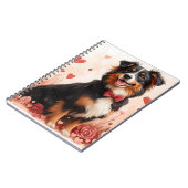 Australian Shepherd with Roses - バレンタインデー  ノートブック (左側)