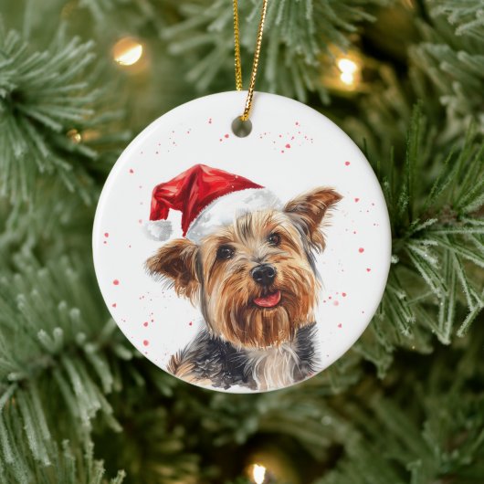 Australian Silky Terrier Christmas Personalized セラミックオーナメント (ツリー)