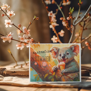 Australian Summer, koalaカードのカスタマイズ シーズンポストカード