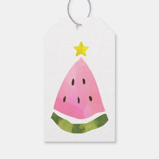 Australian Summer Watermelon Christmas Tree  ギフトタグ (裏面)