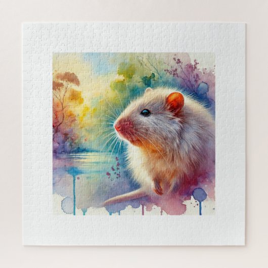 Australian swamp rat 010824AREF143 - Watercolor ジグソーパズル (縦)