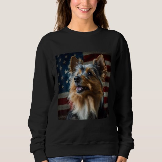 Australian Terrier 4th of July  Australian Terrier スウェットシャツ (正面)