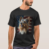 Australian Terrier 4th of July  Australian Terrier Tシャツ (正面)